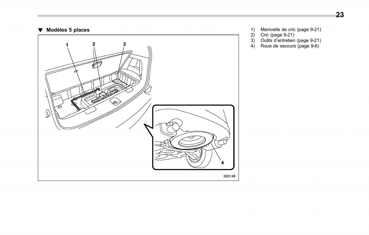 Subaru Tribeca manuel du proprietaire / page 27