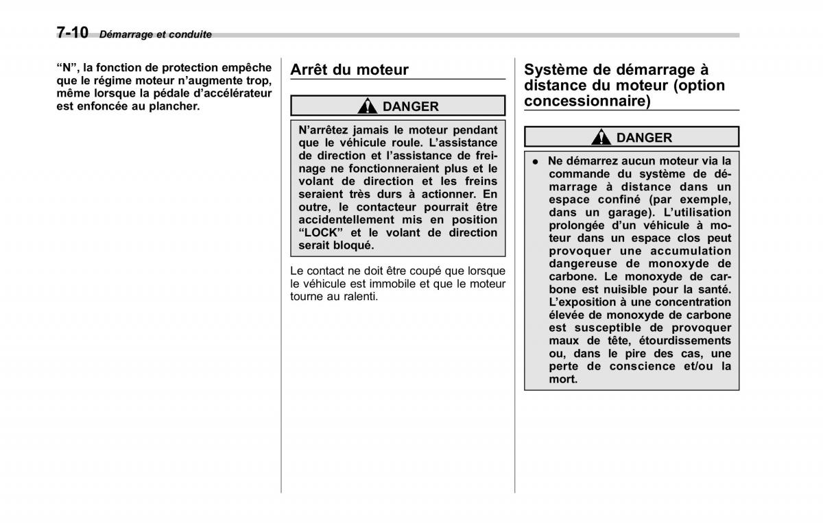 Subaru Tribeca manuel du proprietaire / page 276