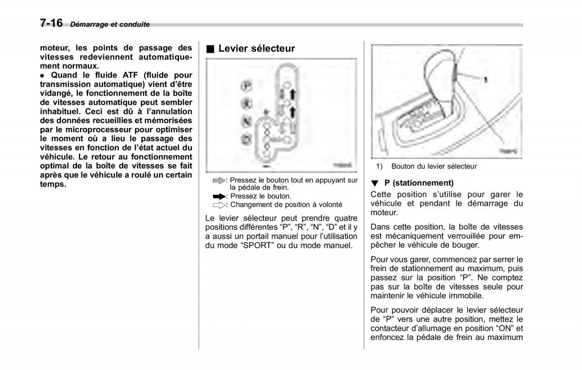 Subaru Tribeca manuel du proprietaire / page 282