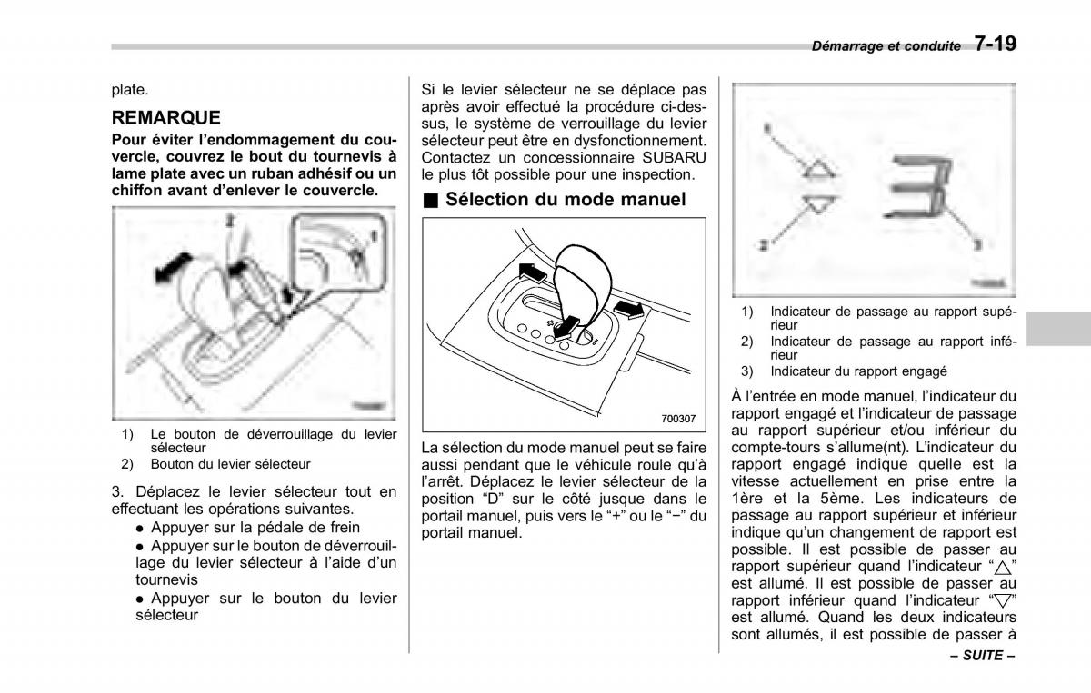 Subaru Tribeca manuel du proprietaire / page 285