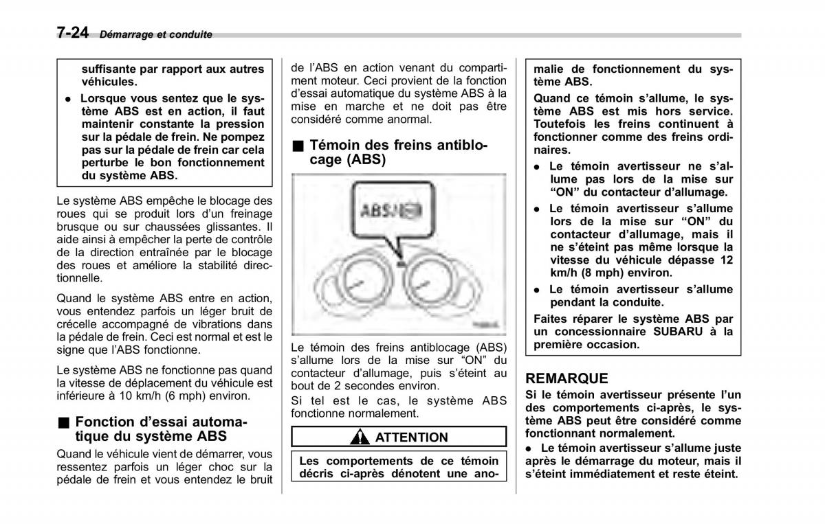 Subaru Tribeca manuel du proprietaire / page 290