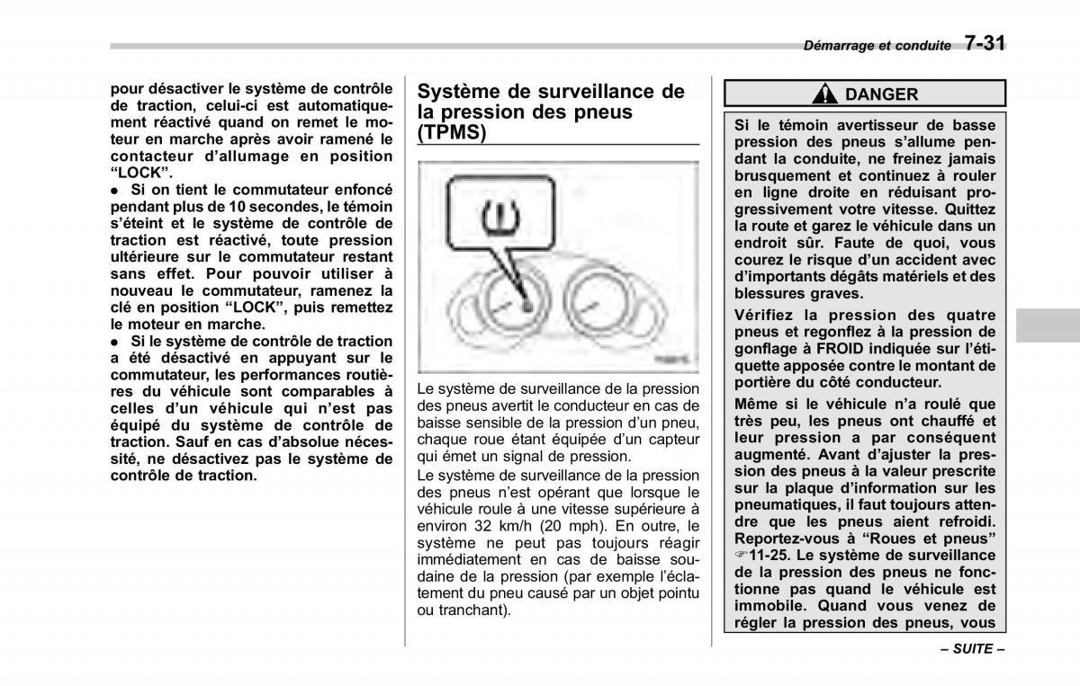 Subaru Tribeca manuel du proprietaire / page 297