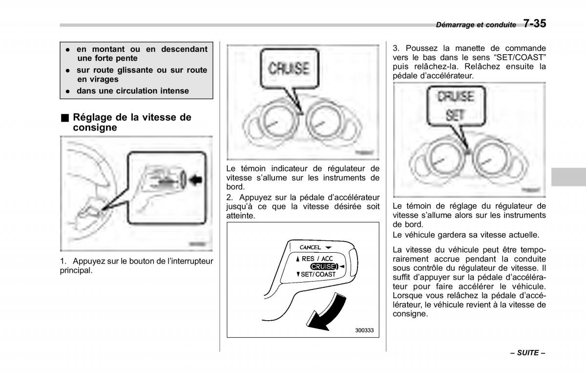 Subaru Tribeca manuel du proprietaire / page 301