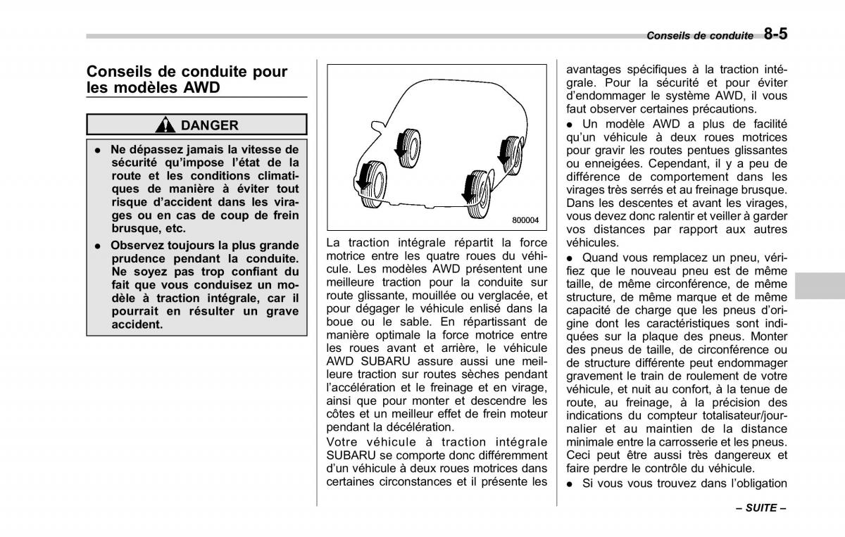 Subaru Tribeca manuel du proprietaire / page 309