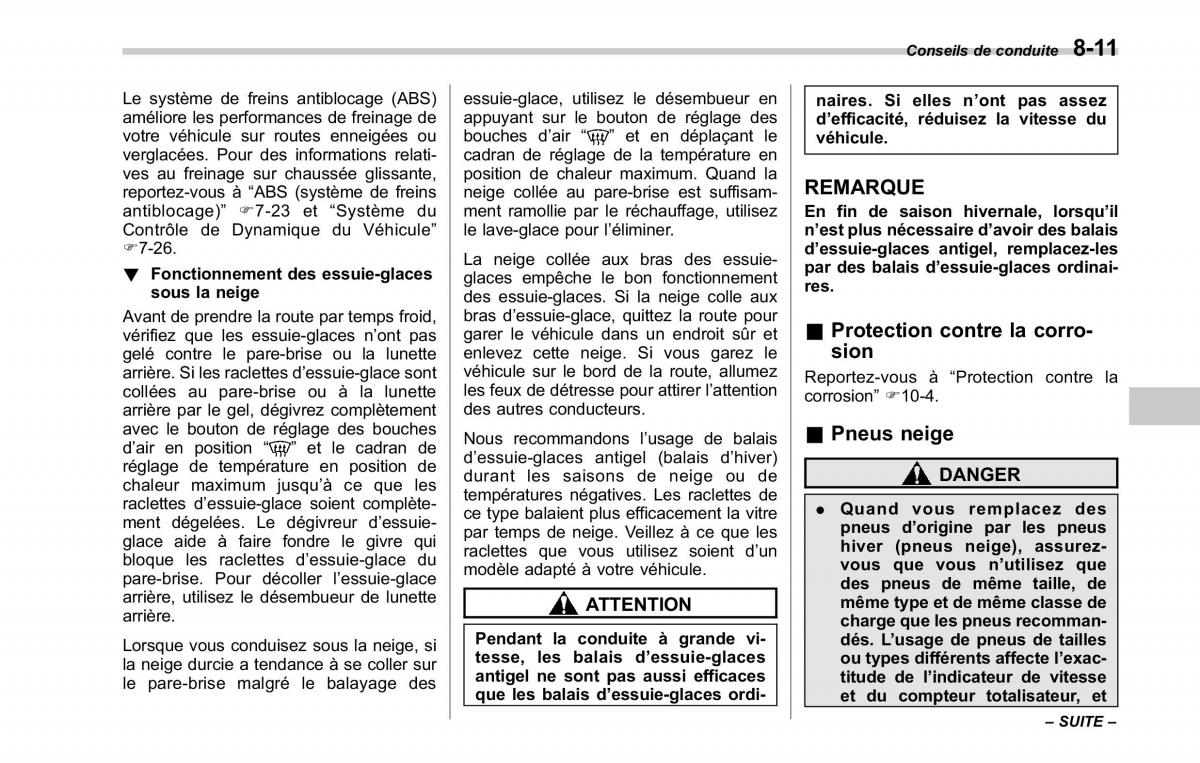 Subaru Tribeca manuel du proprietaire / page 315