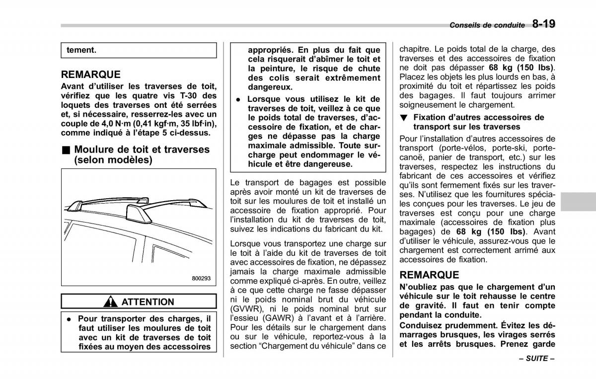 Subaru Tribeca manuel du proprietaire / page 323