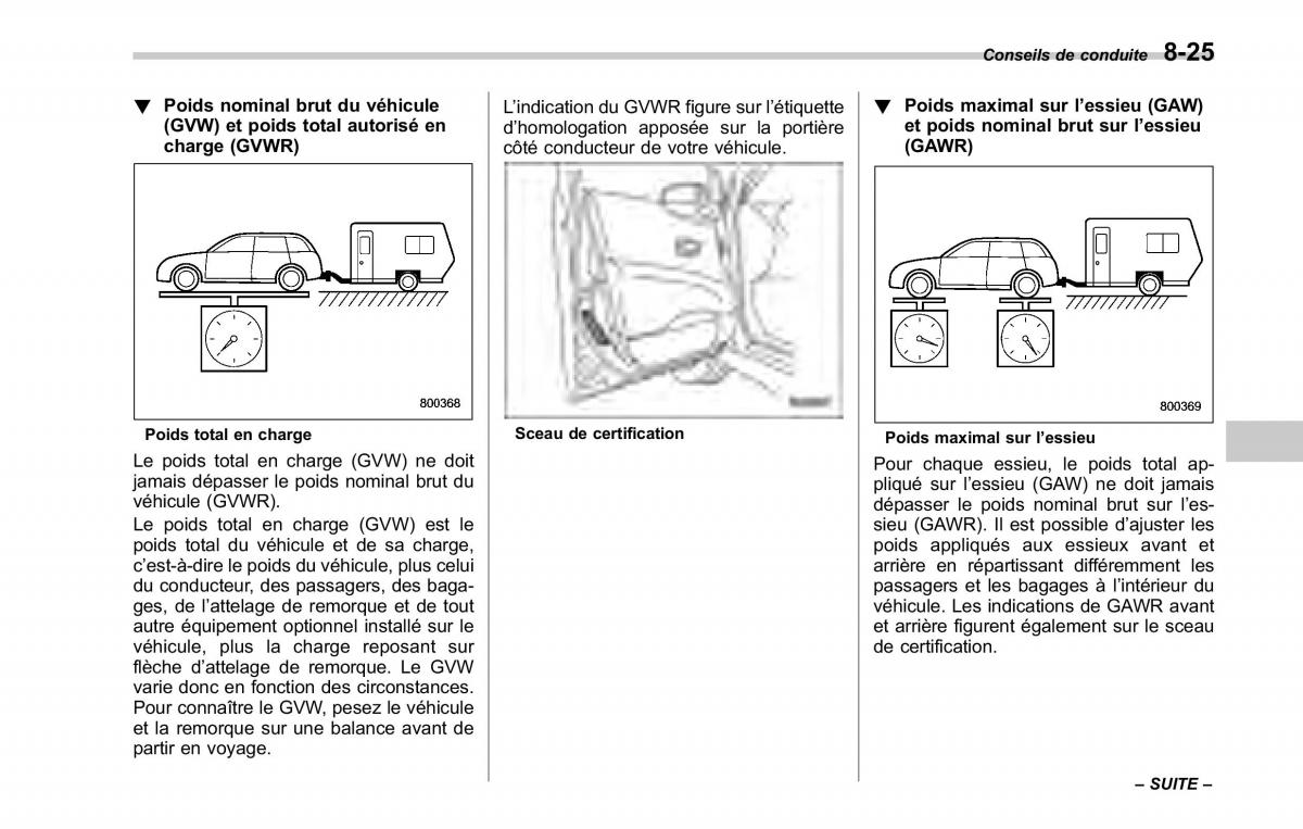 Subaru Tribeca manuel du proprietaire / page 329