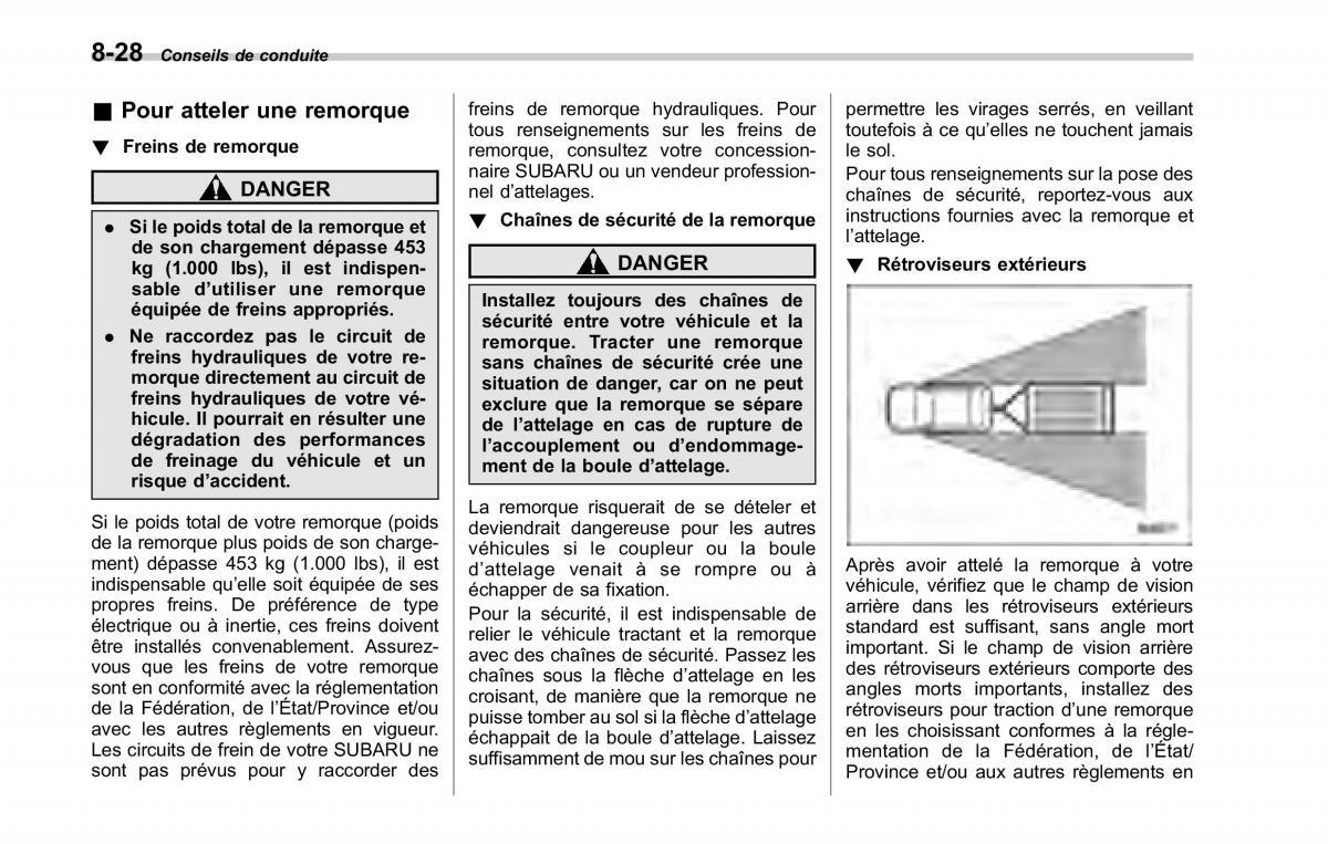 Subaru Tribeca manuel du proprietaire / page 332