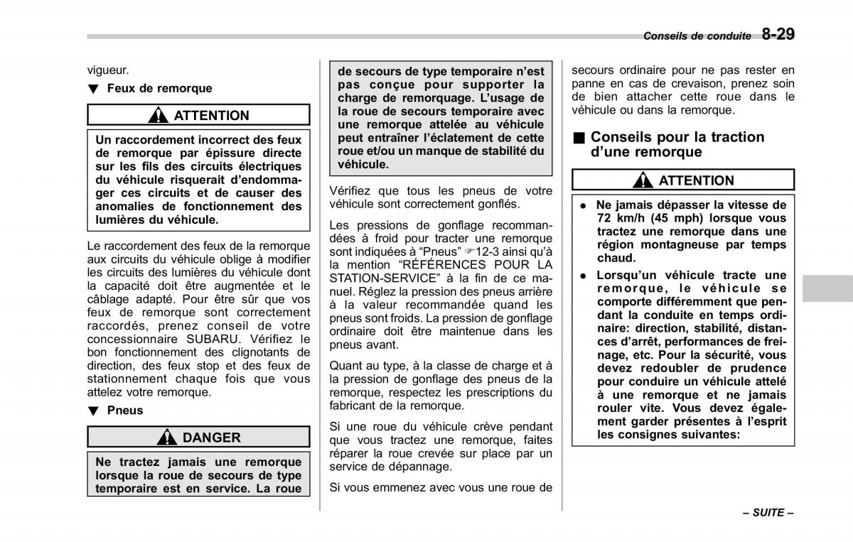 Subaru Tribeca manuel du proprietaire / page 333