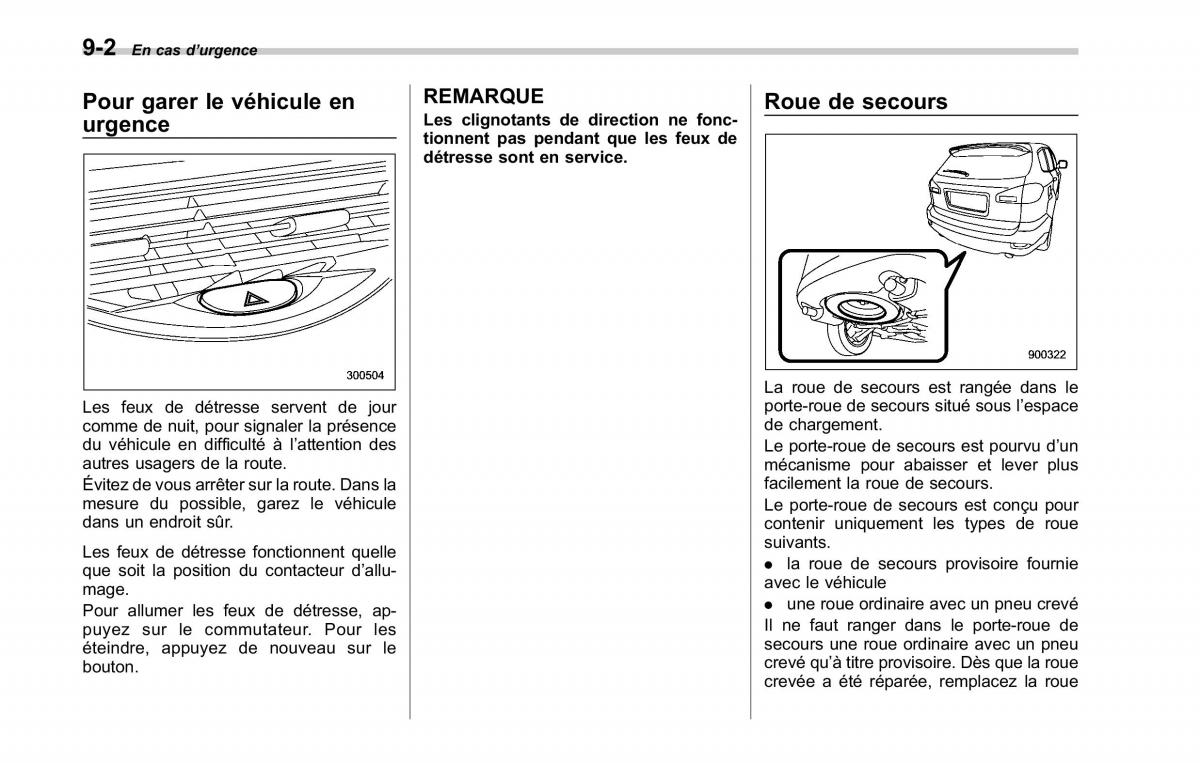 Subaru Tribeca manuel du proprietaire / page 338