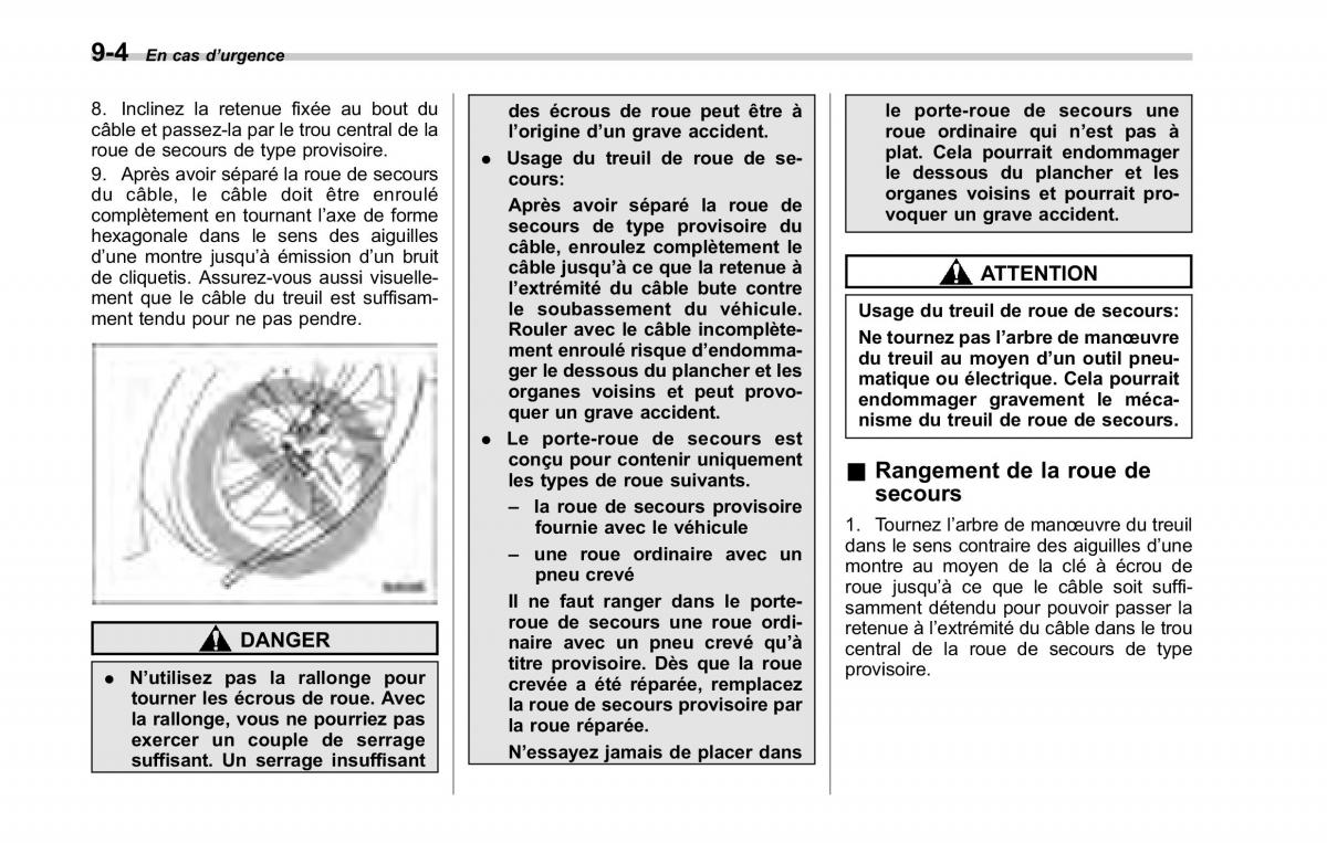 Subaru Tribeca manuel du proprietaire / page 340