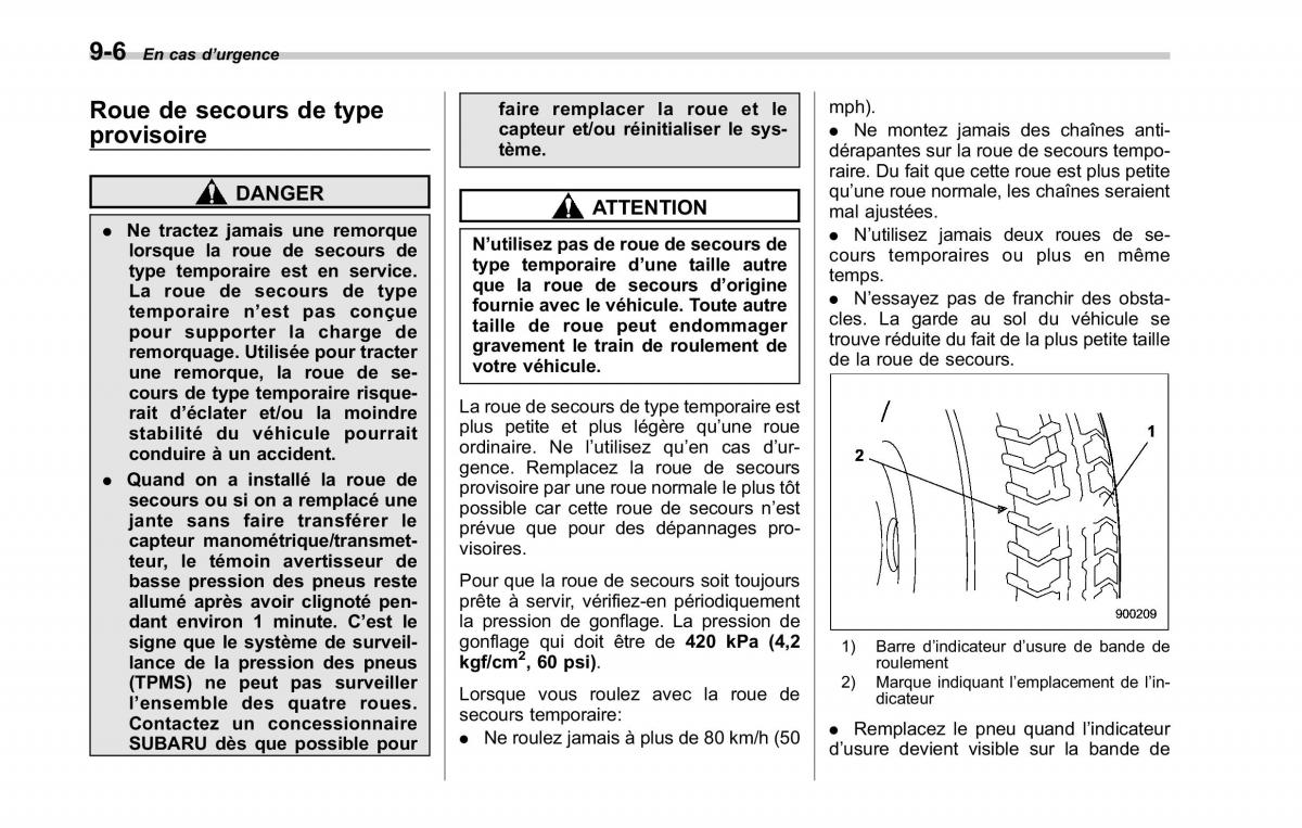 Subaru Tribeca manuel du proprietaire / page 342