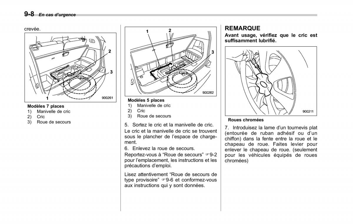 Subaru Tribeca manuel du proprietaire / page 344