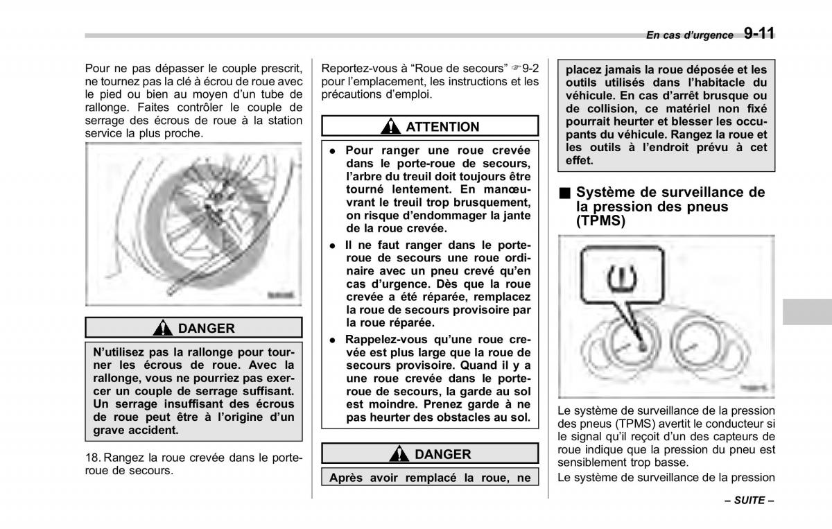 Subaru Tribeca manuel du proprietaire / page 347