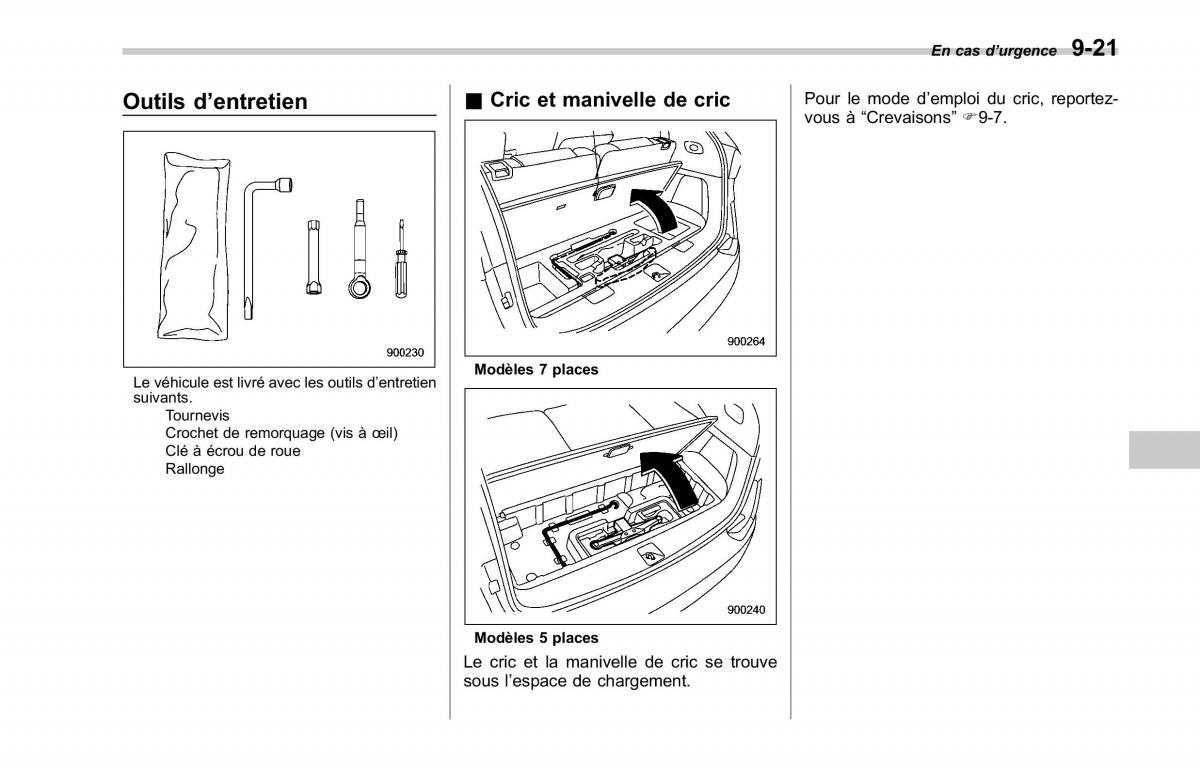 Subaru Tribeca manuel du proprietaire / page 357