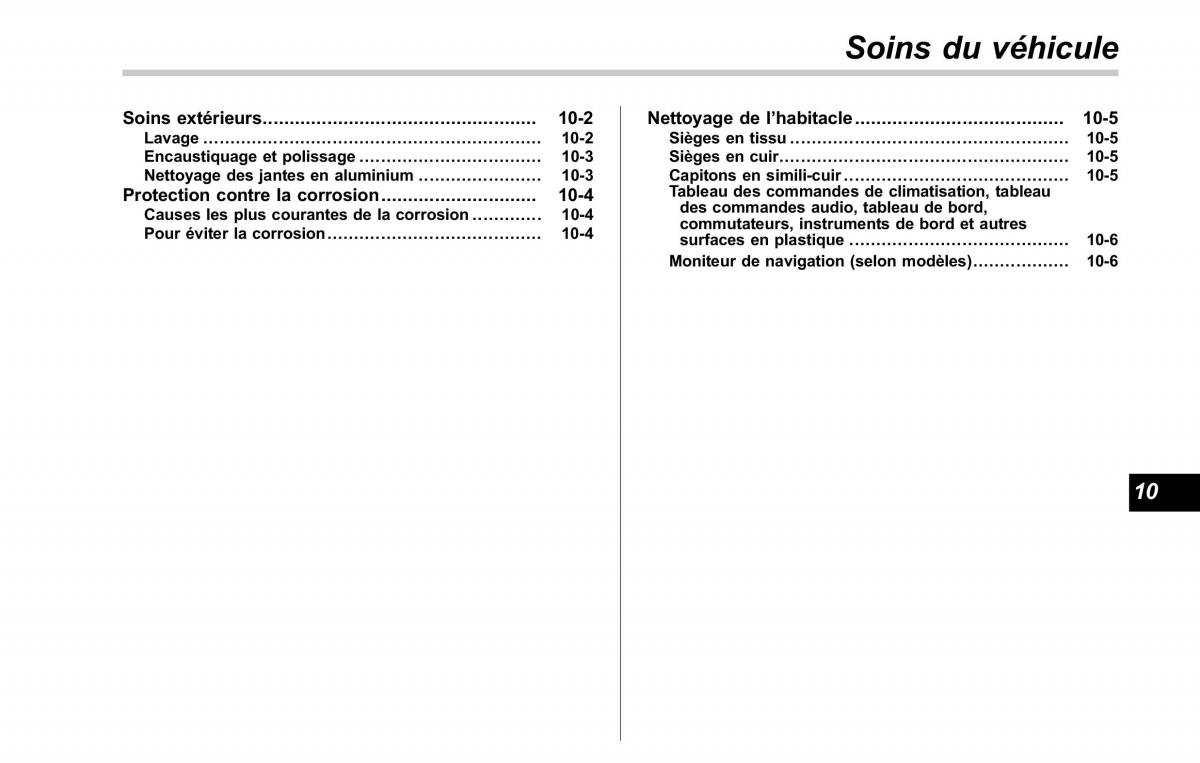 Subaru Tribeca manuel du proprietaire / page 359