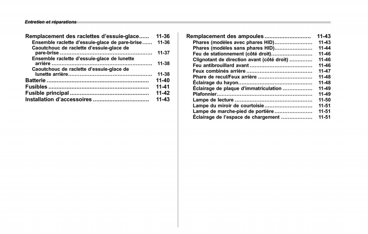 Subaru Tribeca manuel du proprietaire / page 366