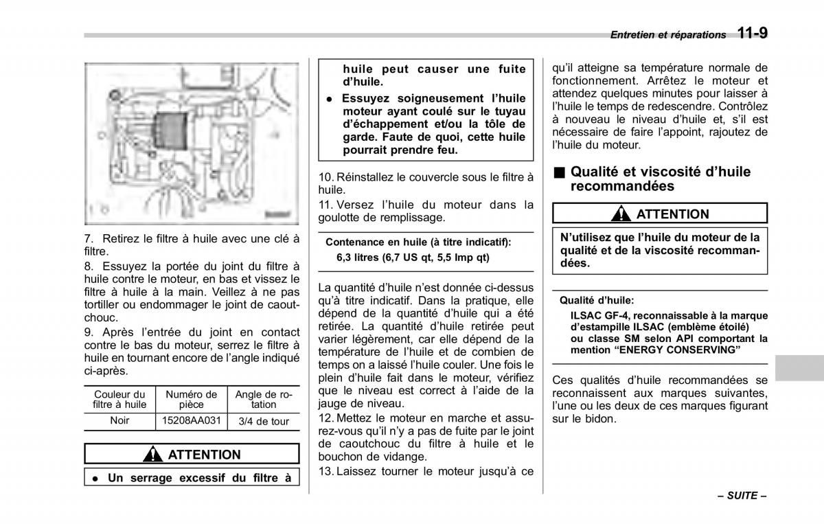 Subaru Tribeca manuel du proprietaire / page 373