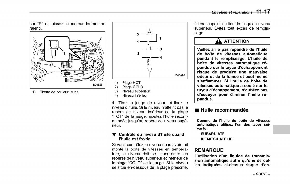 Subaru Tribeca manuel du proprietaire / page 381