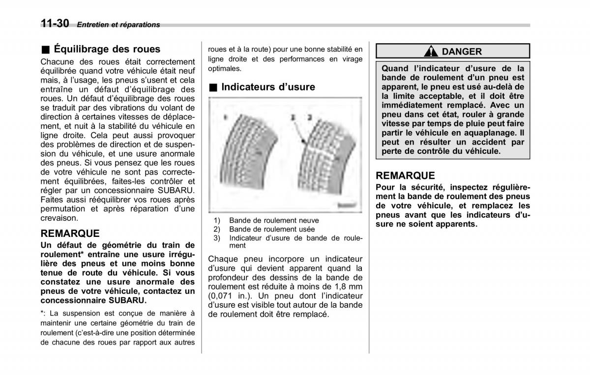 Subaru Tribeca manuel du proprietaire / page 394