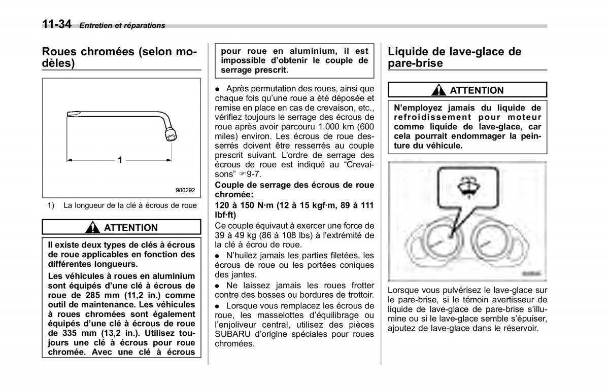 Subaru Tribeca manuel du proprietaire / page 398