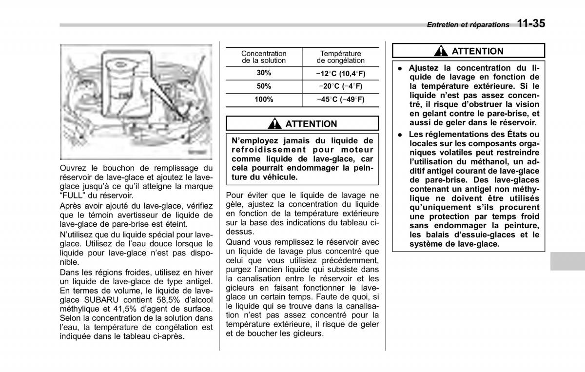 Subaru Tribeca manuel du proprietaire / page 399