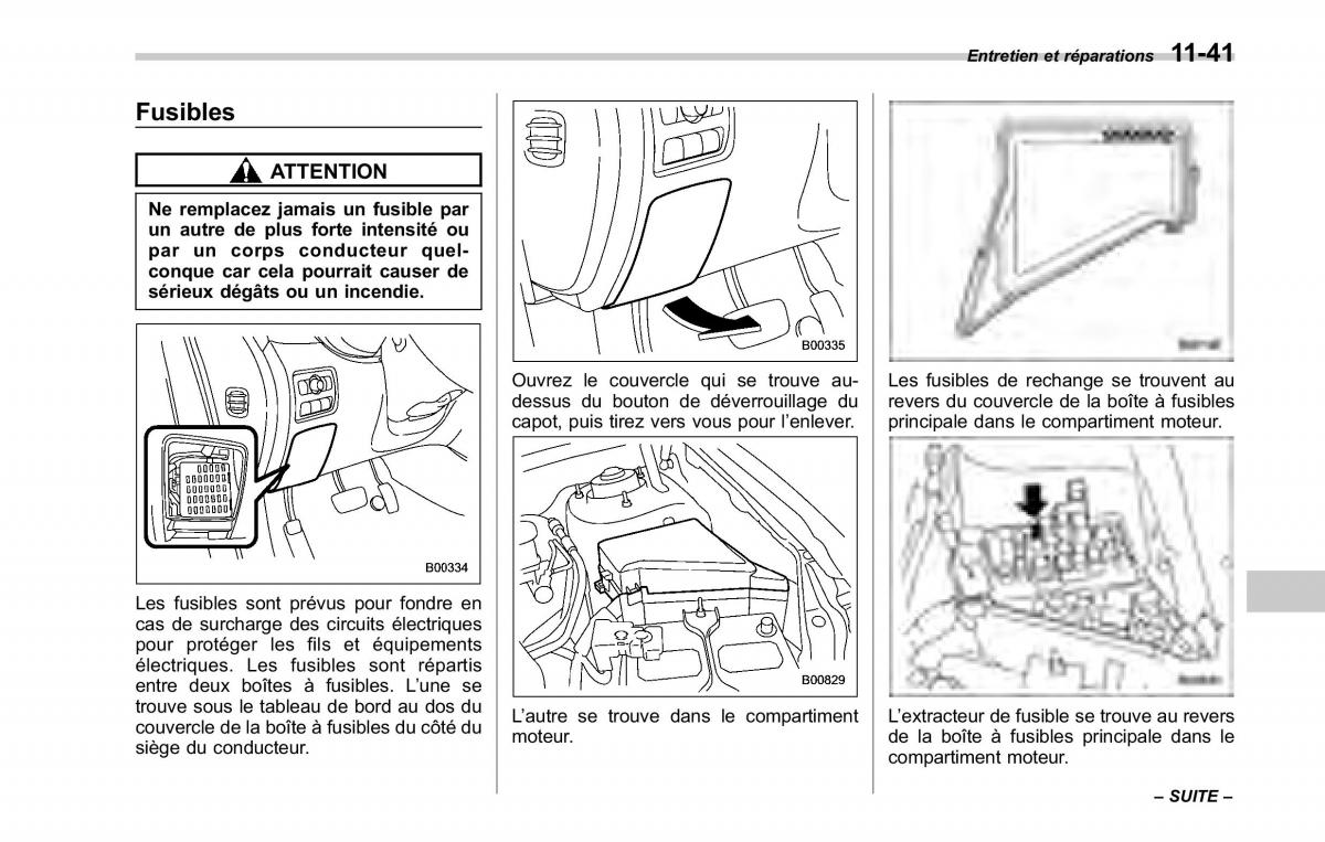 Subaru Tribeca manuel du proprietaire / page 405