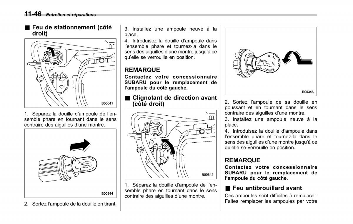 Subaru Tribeca manuel du proprietaire / page 410