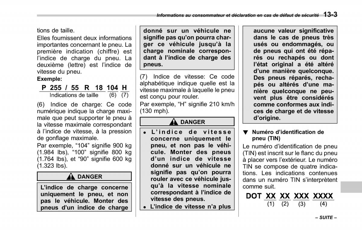 Subaru Tribeca manuel du proprietaire / page 431