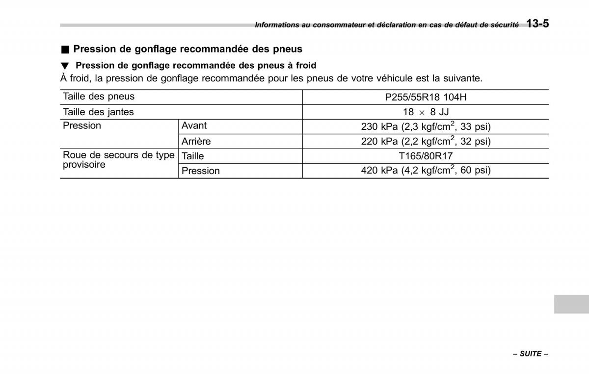 Subaru Tribeca manuel du proprietaire / page 433