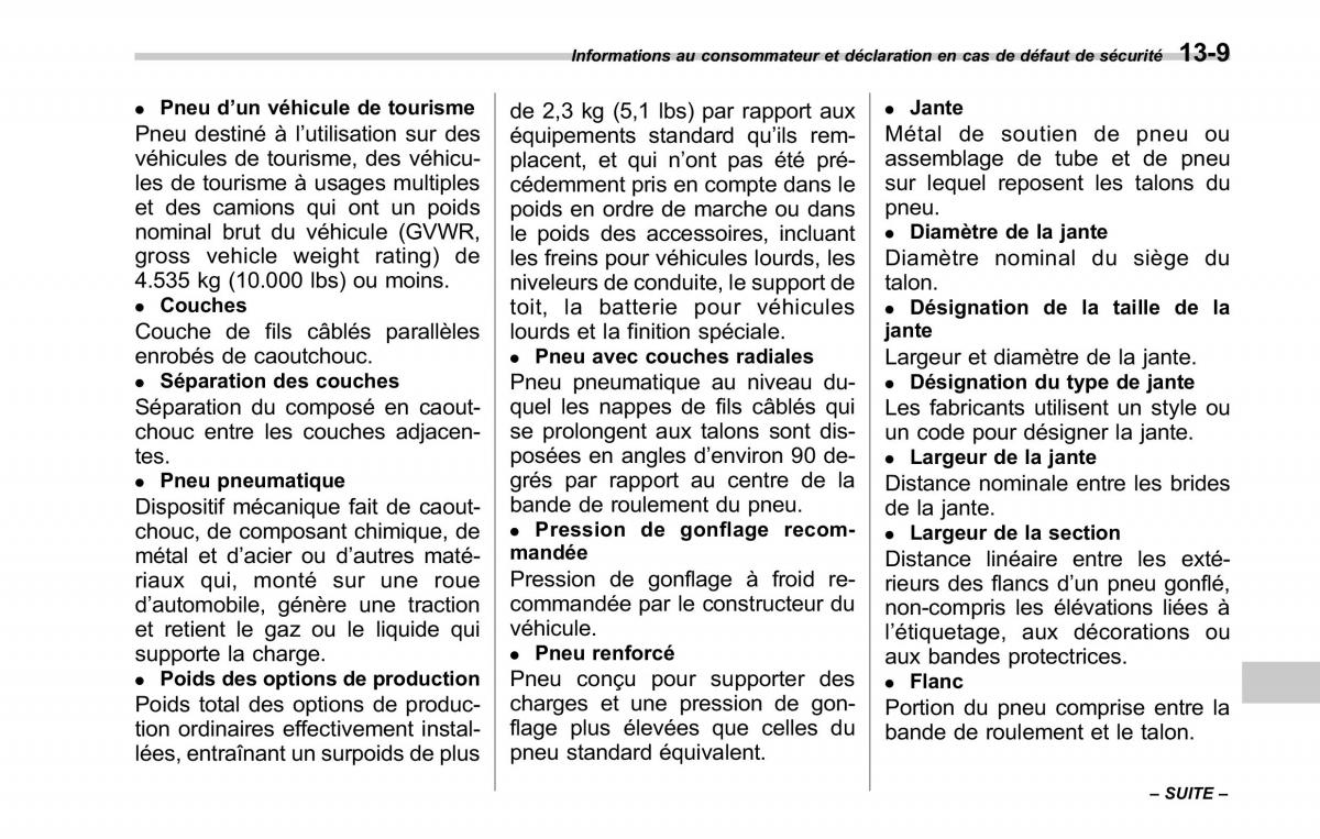 Subaru Tribeca manuel du proprietaire / page 437