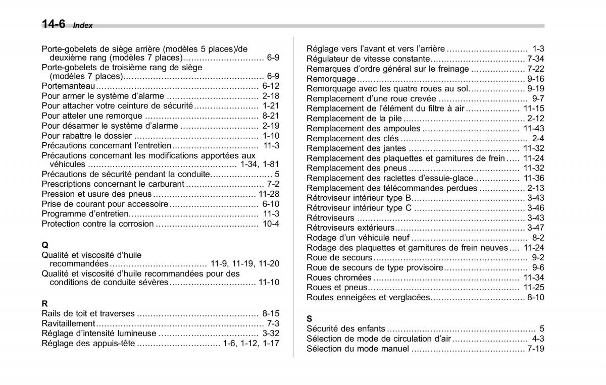 Subaru Tribeca manuel du proprietaire / page 454