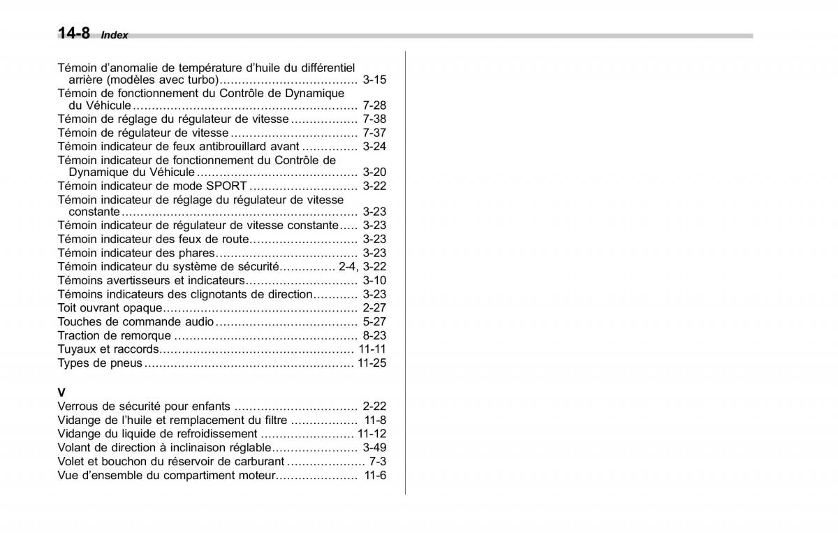 Subaru Tribeca manuel du proprietaire / page 456