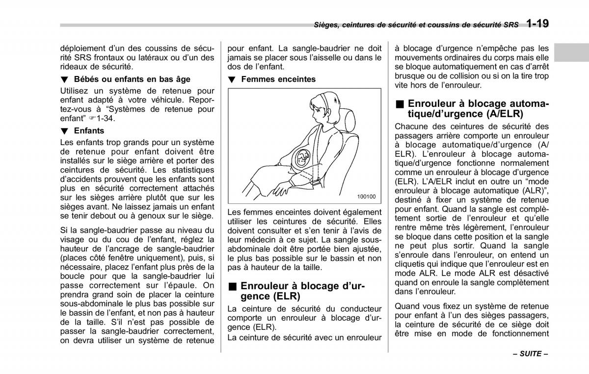 Subaru Tribeca manuel du proprietaire / page 49