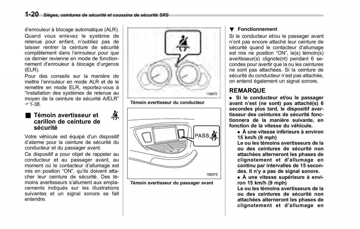 Subaru Tribeca manuel du proprietaire / page 50