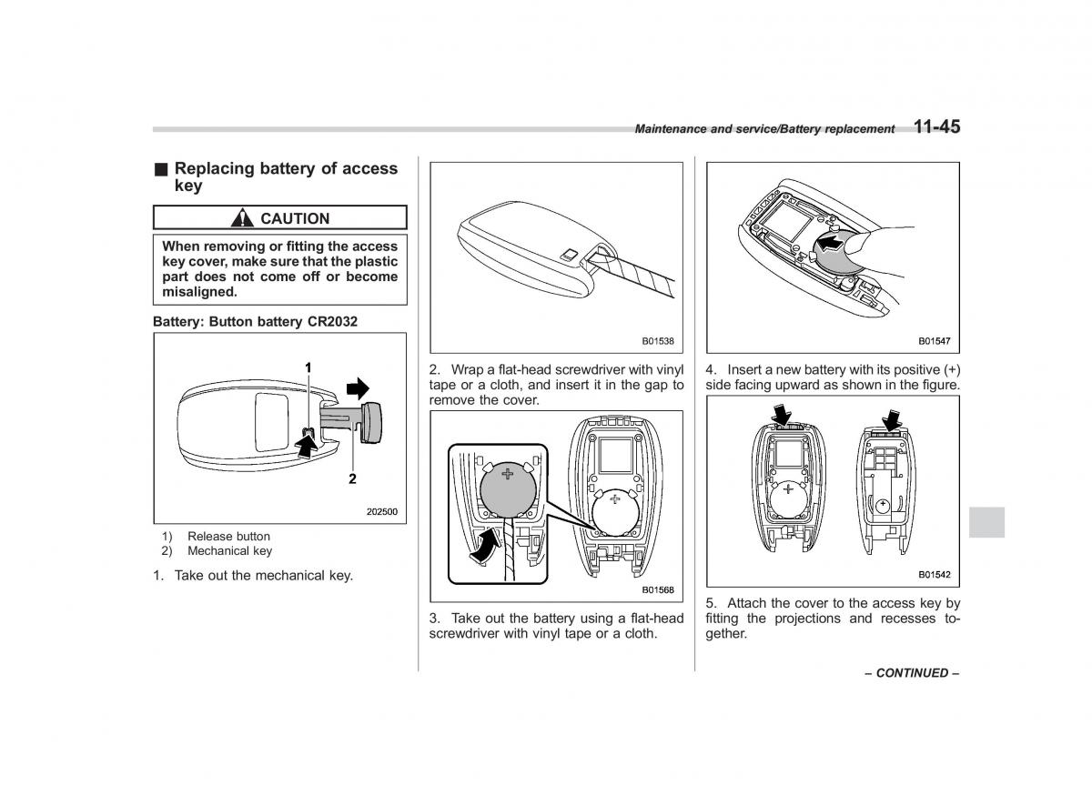 Subaru XV Crosstrek owners manual / page 548