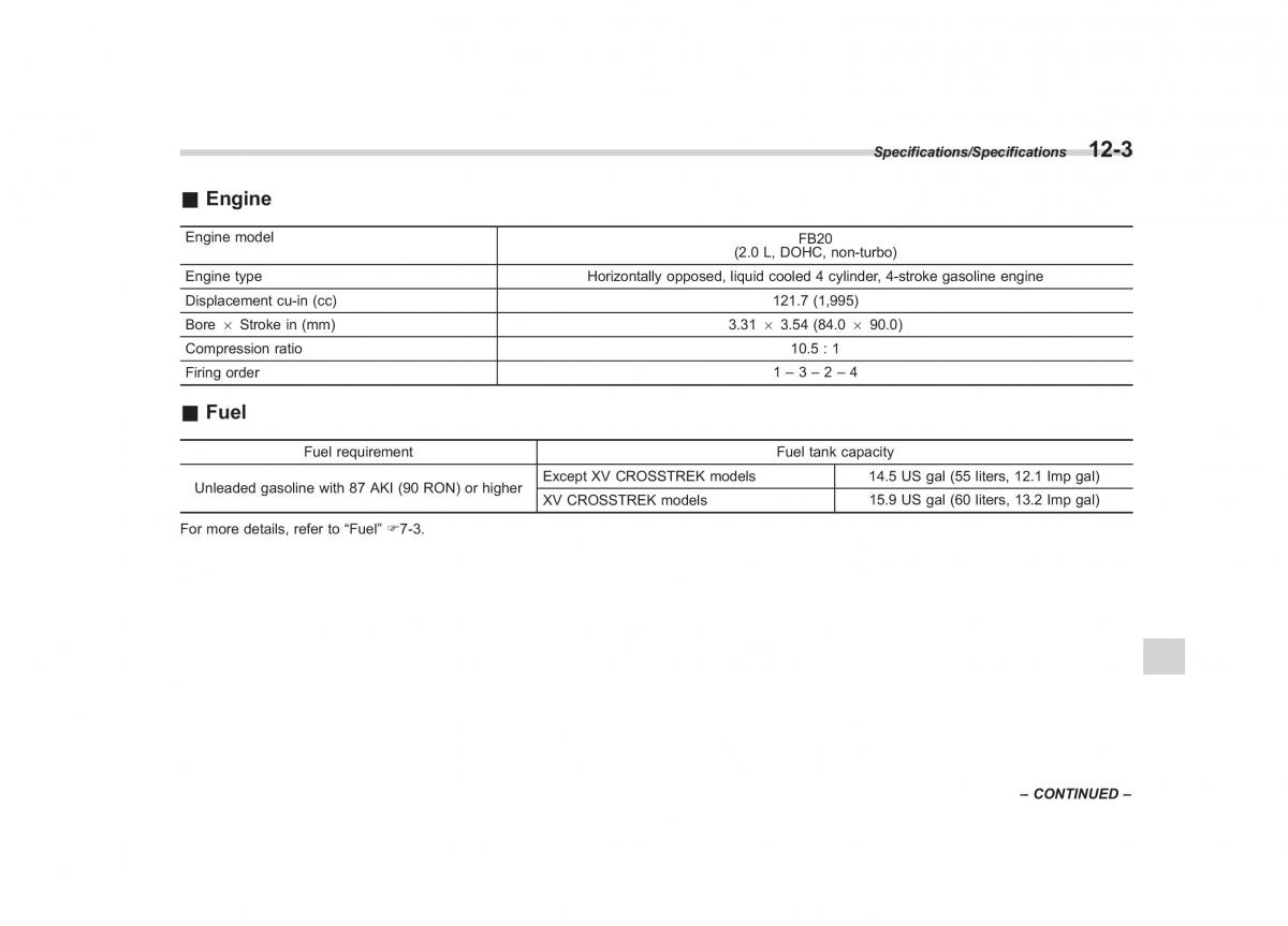 Subaru XV Crosstrek owners manual / page 552