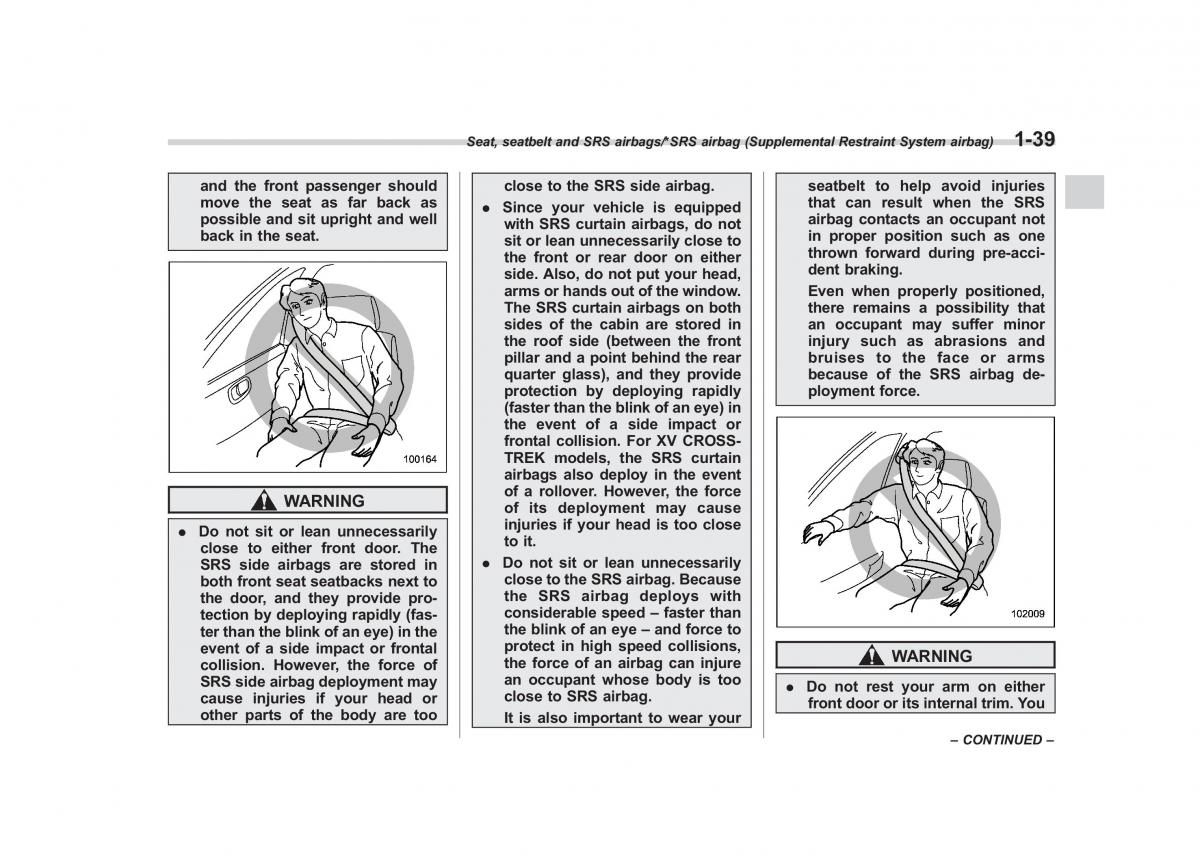 Subaru XV Crosstrek owners manual / page 66