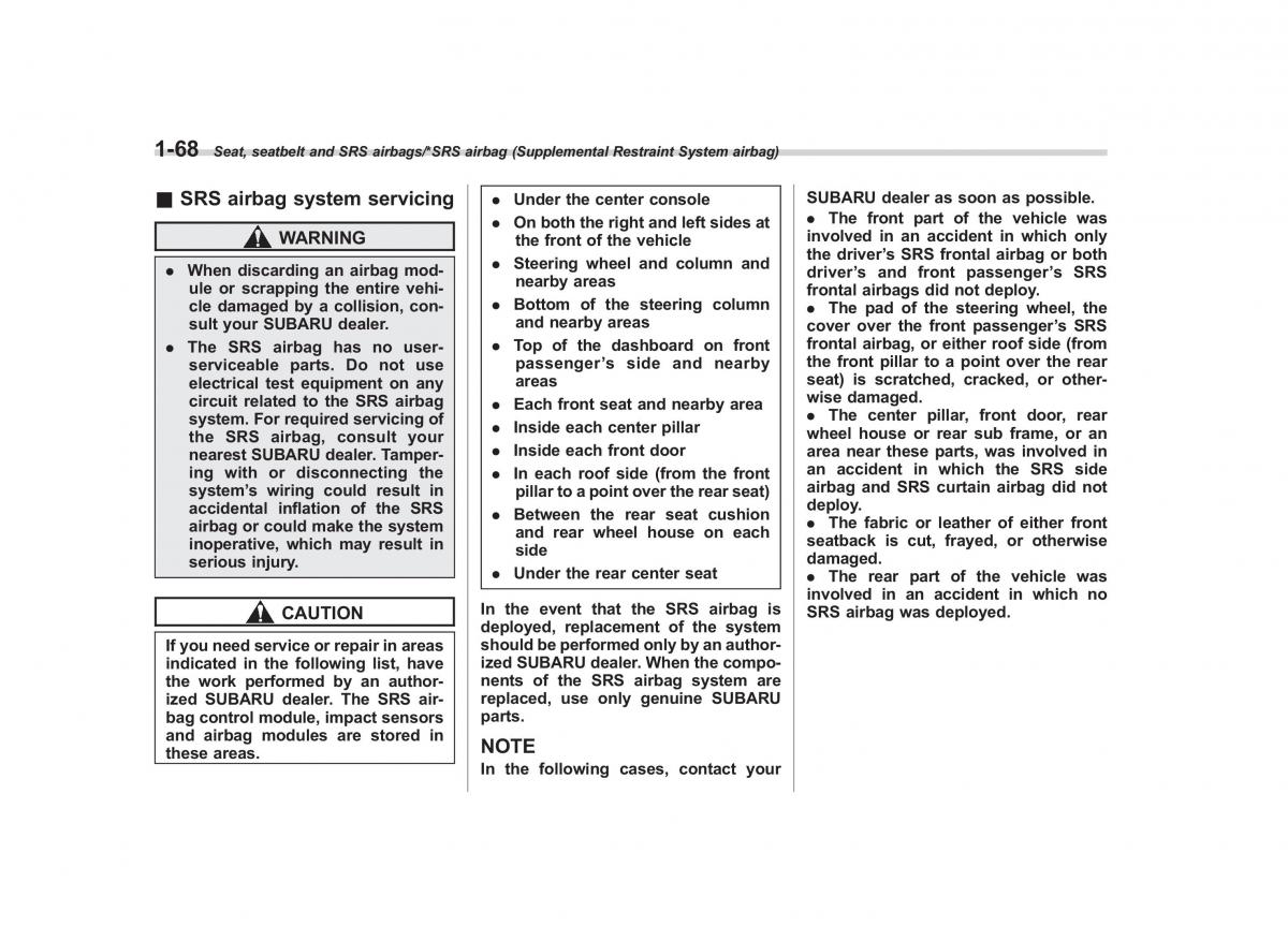 Subaru XV Crosstrek owners manual / page 95