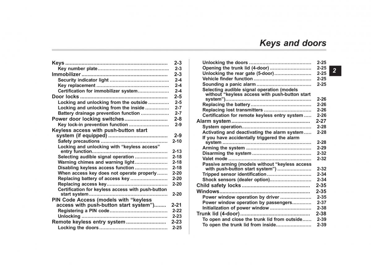 Subaru XV Crosstrek owners manual / page 98