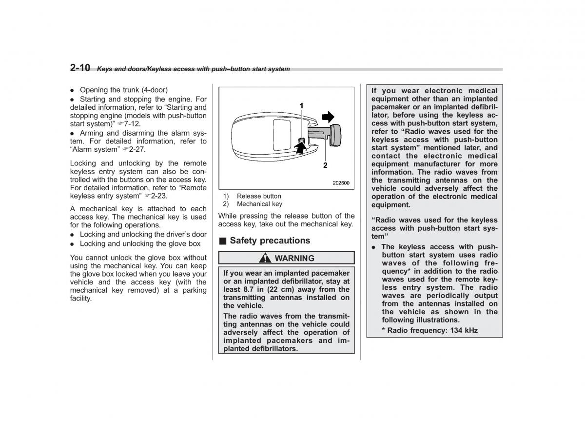 Subaru XV Crosstrek owners manual / page 107