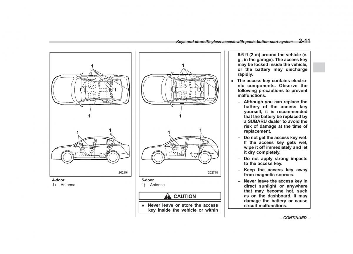 Subaru XV Crosstrek owners manual / page 108