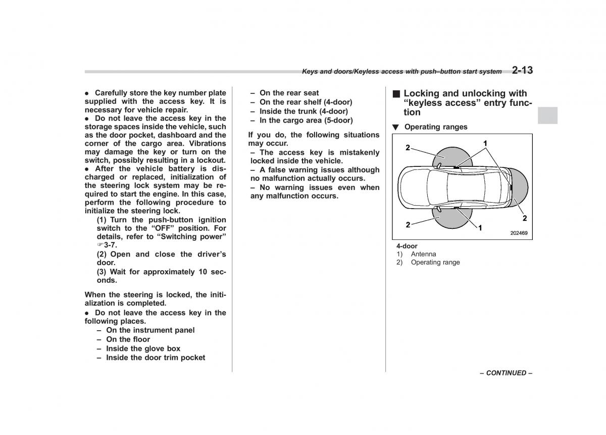 Subaru XV Crosstrek owners manual / page 110