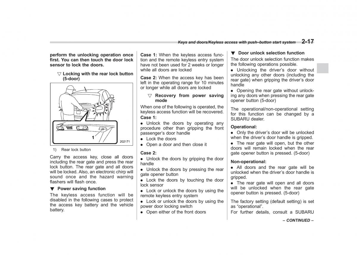 Subaru XV Crosstrek owners manual / page 114