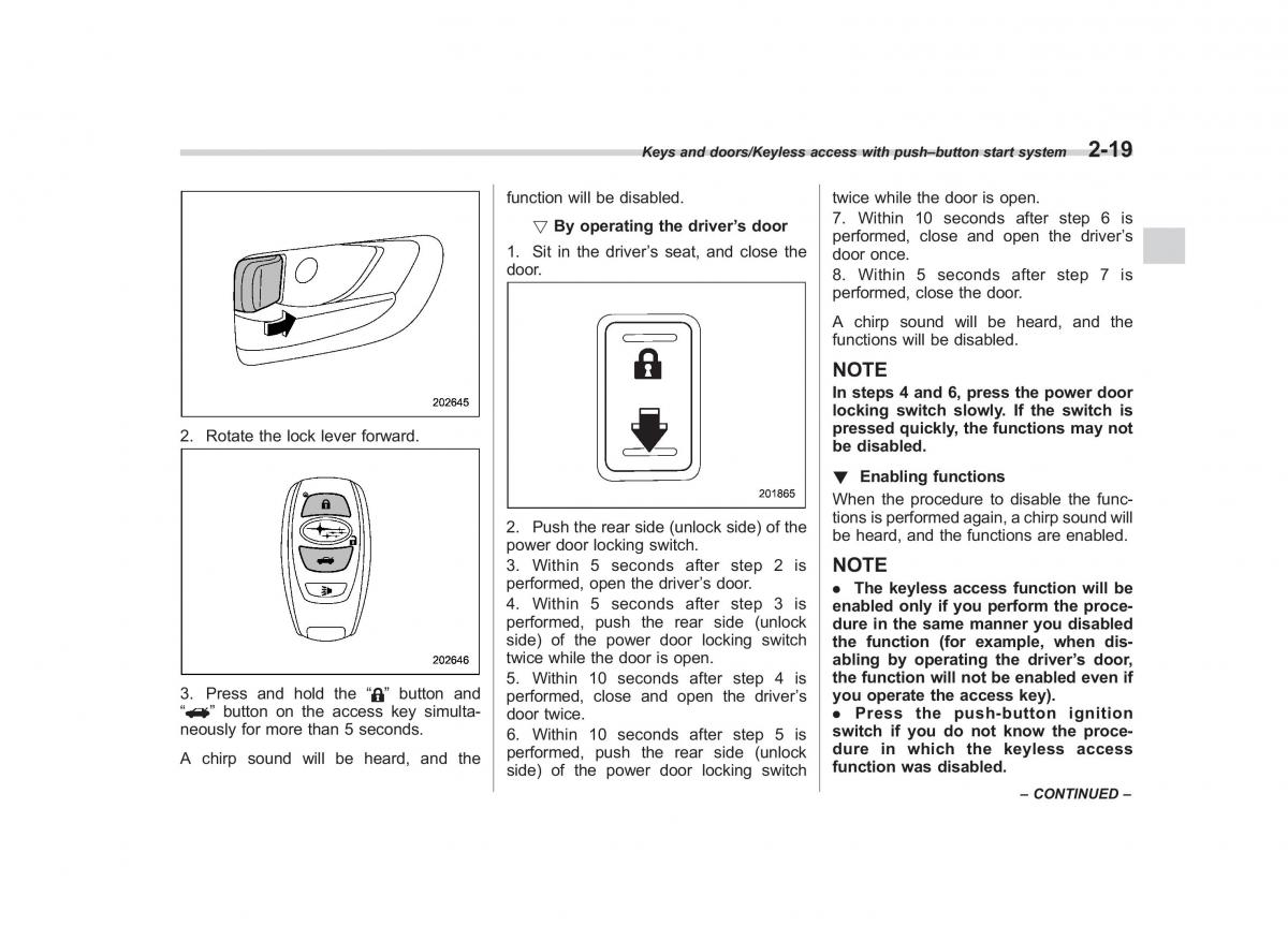 Subaru XV Crosstrek owners manual / page 116