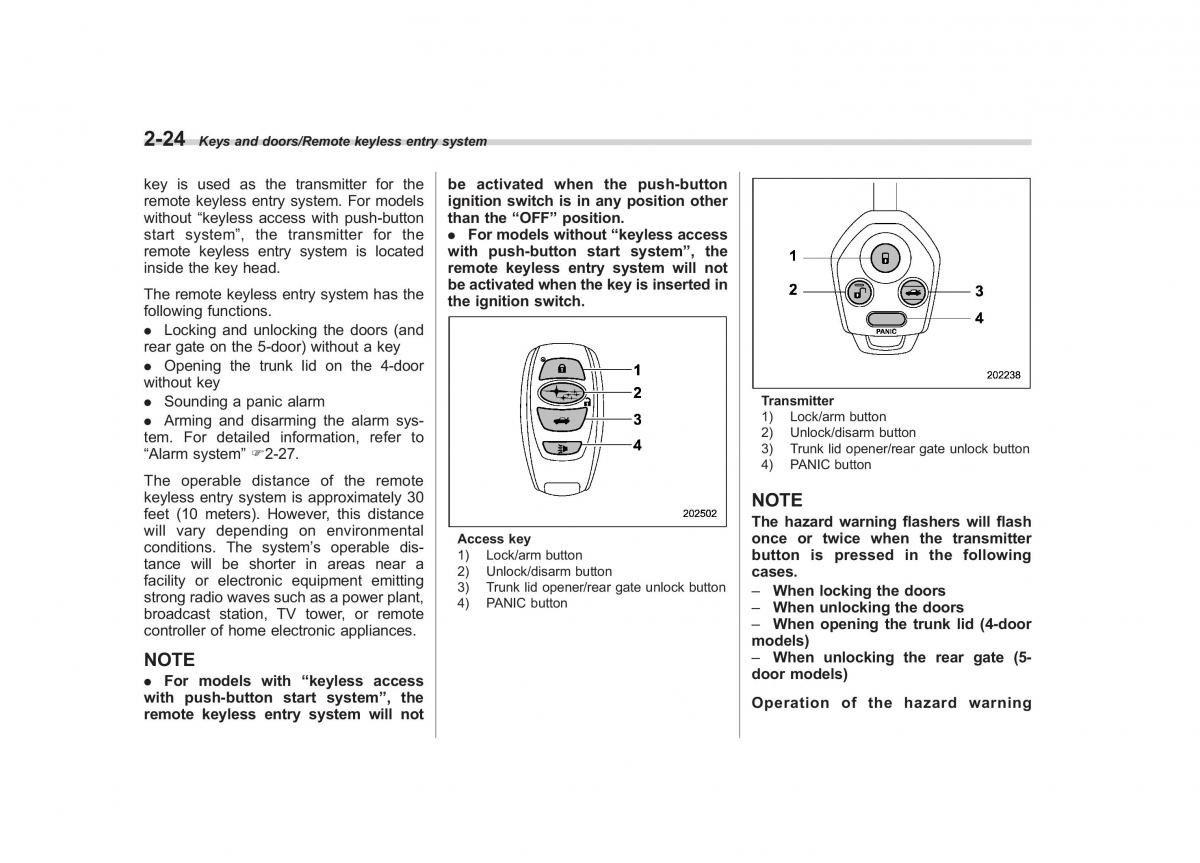 Subaru XV Crosstrek owners manual / page 121