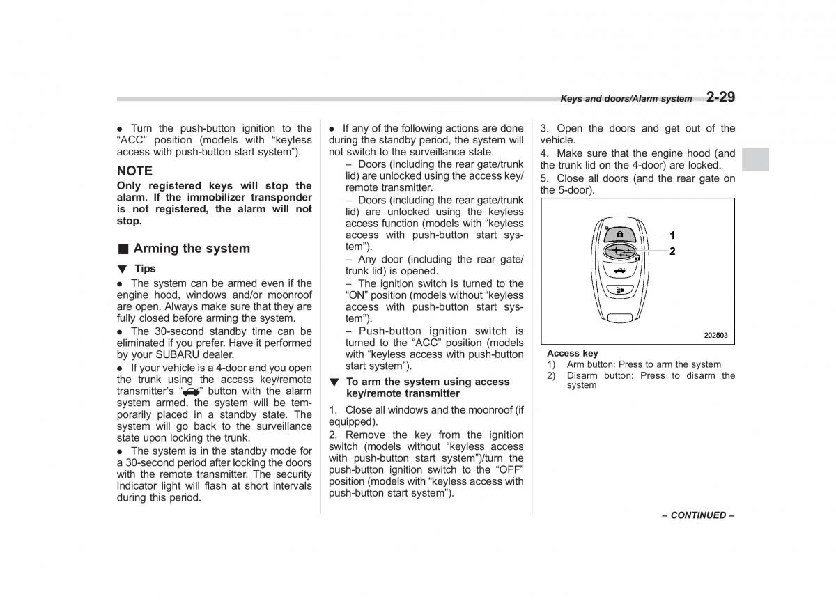 Subaru XV Crosstrek owners manual / page 126