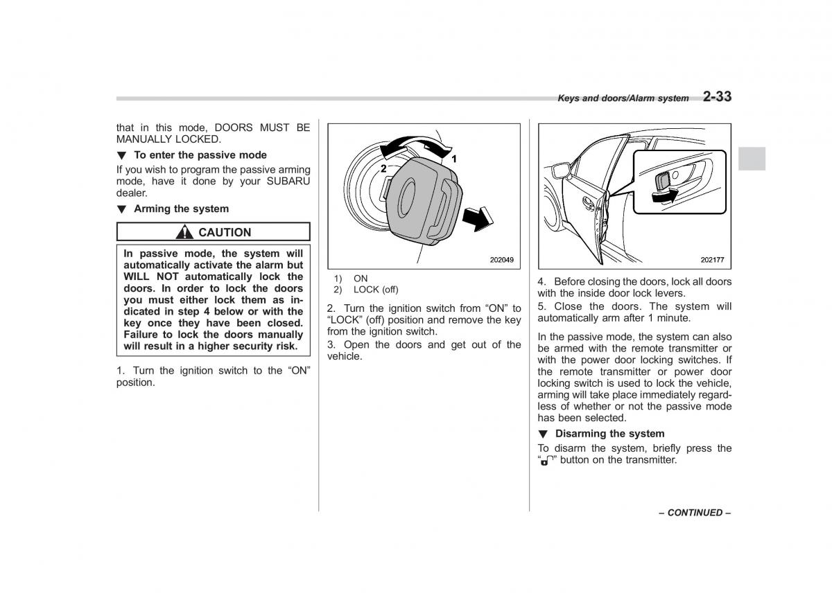 Subaru XV Crosstrek owners manual / page 130