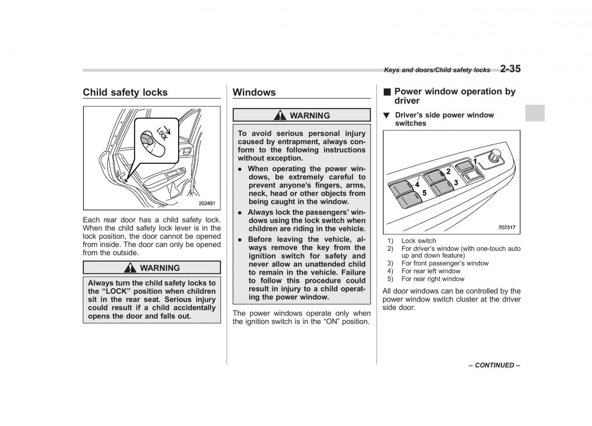 Subaru XV Crosstrek owners manual / page 132