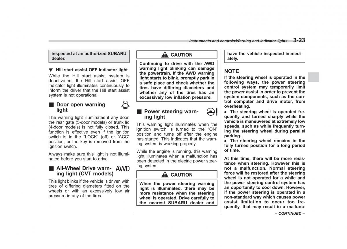 Subaru XV Crosstrek owners manual / page 164